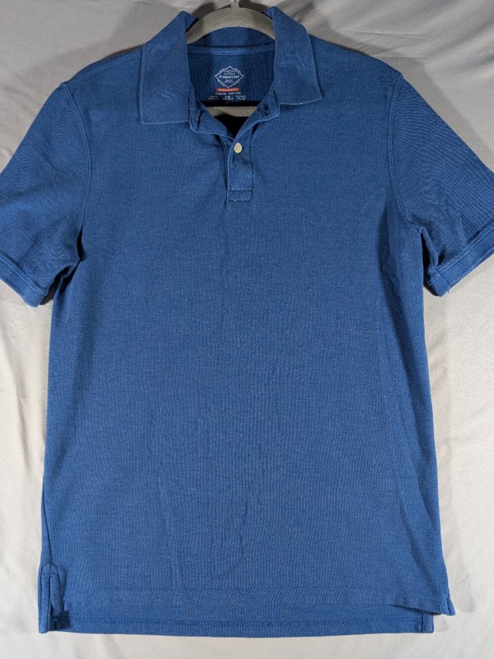 St. John’s Bay Blue Performance Polo Shirt Small Quick-Dry Golf Casual